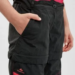 Pantalón De Montaña Y Trekking Desmontable Niños 7-15 Años Quechua MH500 Negro - Ropa Outdoor -Quechuagatta comercio pantalon de montaa y trekking desmontable nios 7 15 aos quechua mh500 negro 5