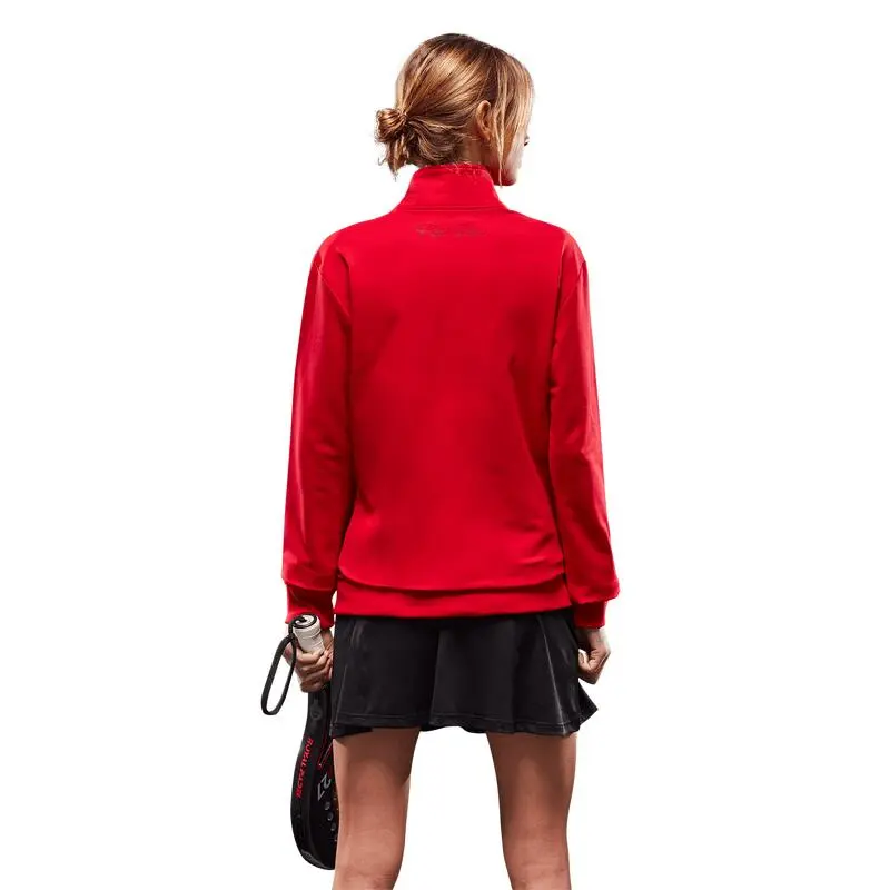 Sudadera Manga Larga con Cremallera de Pádel Royal Padel Roja para Mujer - Comodidad y Estilo 2 Sudadera Manga Larga con Cremallera de Pádel Royal Padel Roja para Mujer - Comodidad y Estilo - Imagen 2