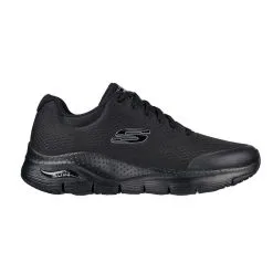 Zapatillas para Caminar Hombre SKECHERS Arch Fit - Negras, Horma Ancha, Comodidad y Estilo