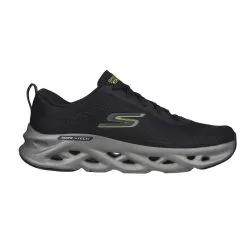 Zapatillas para Caminar Hombre SKECHERS Go Run Swirl Tech - Negro, Horma Ancha