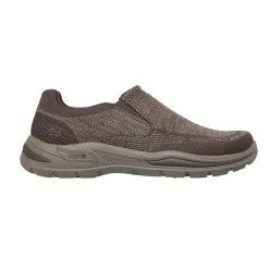Zapatillas para Caminar Hombre SKECHERS Motley-Vaseo Marrón - Horma Ancha, Estilo Moderno