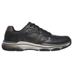 Zapatillas para Caminar Hombre SKECHERS Relaxed Fit Romago-Elmen Negro | Horma Ancha | Tendencia